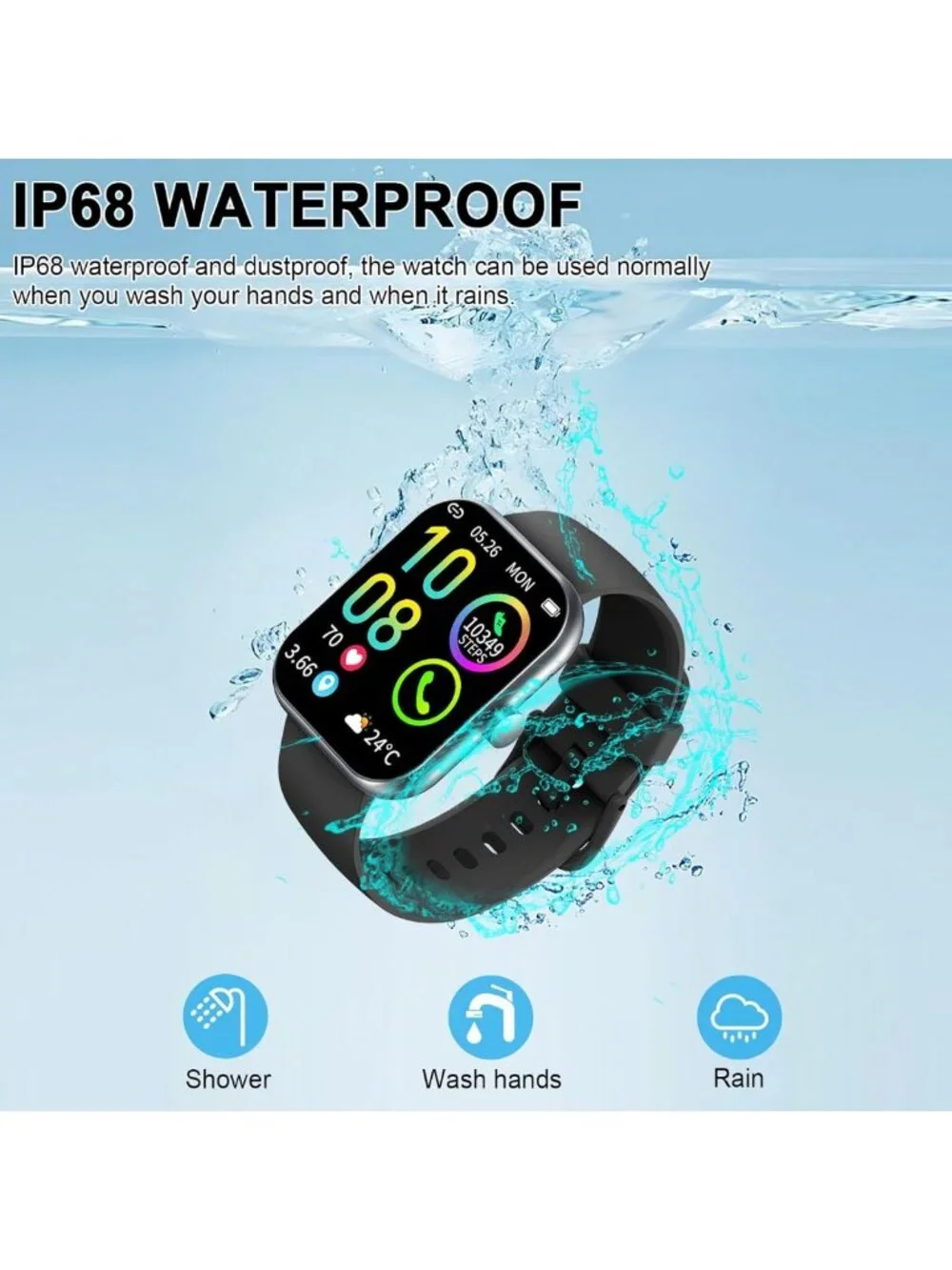 HD Smart Watch for Men & Women - Make/Receive Calls, 1.96” Touchscreen, 2026